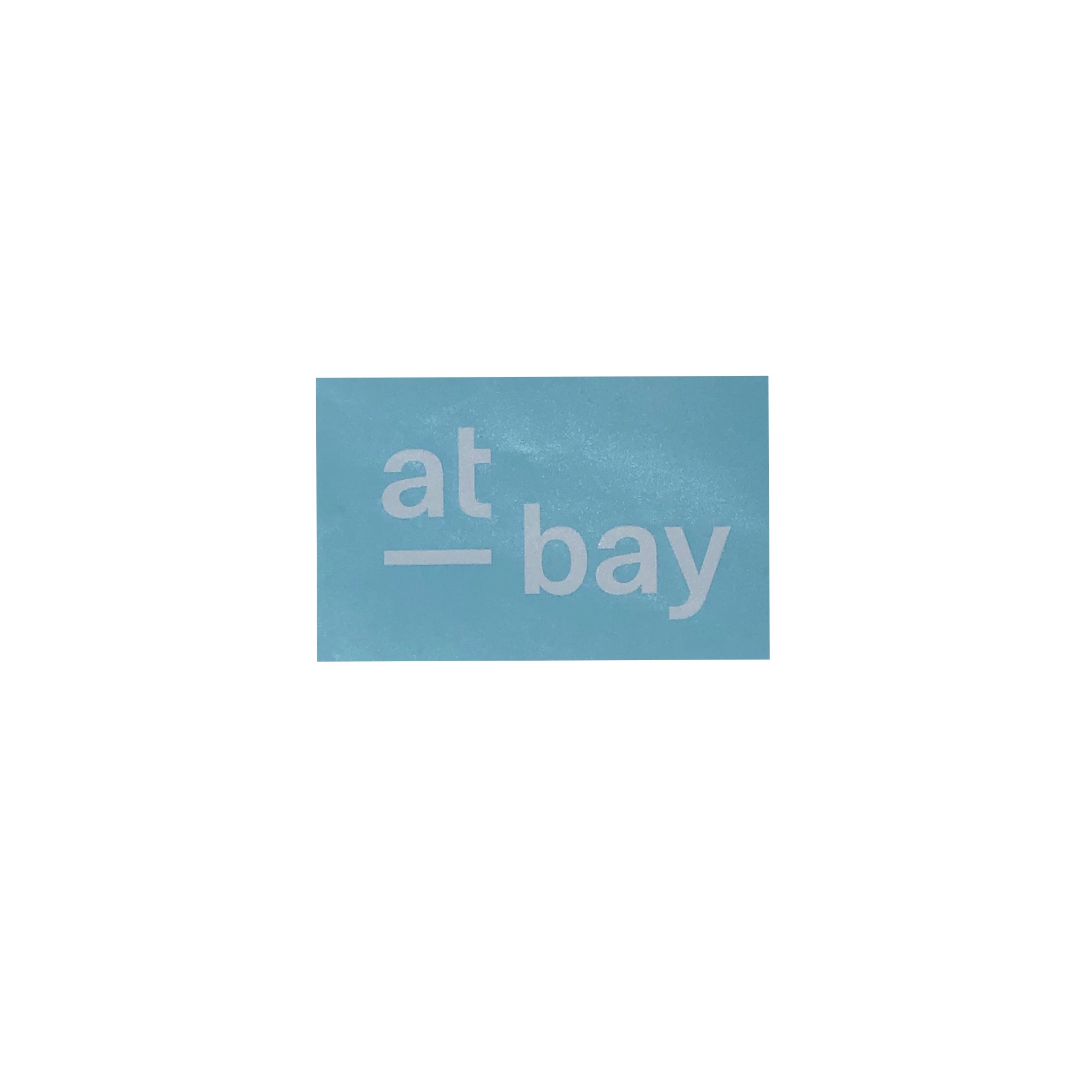 At-Bay White Logo Sticker